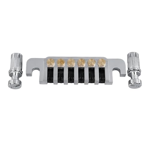 Vintage Aluminum Alloy Copper Guitar Bridge Tailpiece for 6 String Electric Guitars - Enhanced Timbre Stability and String Fixin