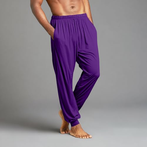 Mens Pajama Pants Soft Lounge Pajama Pants with big pockets for Men2