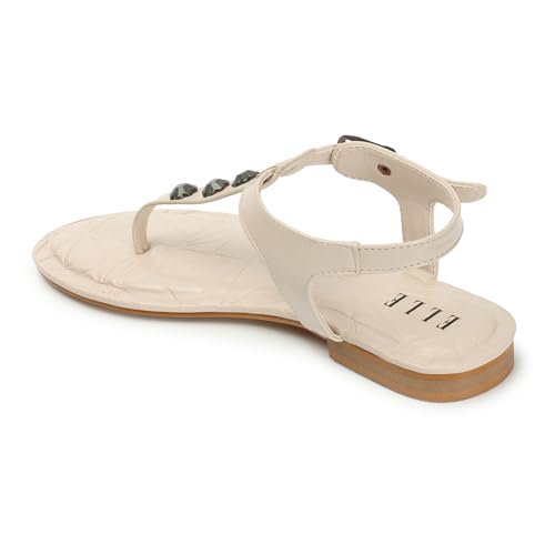 Image of ELLE womens Fashionable Backstrap Comfortable Flats for Daily Use I Work Use I Casual Use I Party Use I El-js-wn-33 Flat Sandal