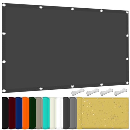 Filet d'ombrage 140x240 cm gris foncé imperméable et résistant aux UV - 2