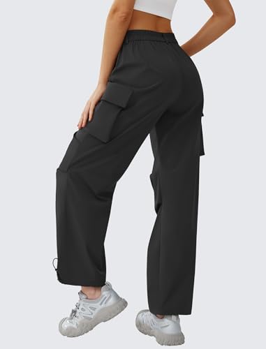 Women’s Hiking Pants Wide Leg Cargo Pants Quick Dry Lightweight Water-Resistant Travel Casual Trousers with 4 Pockets3