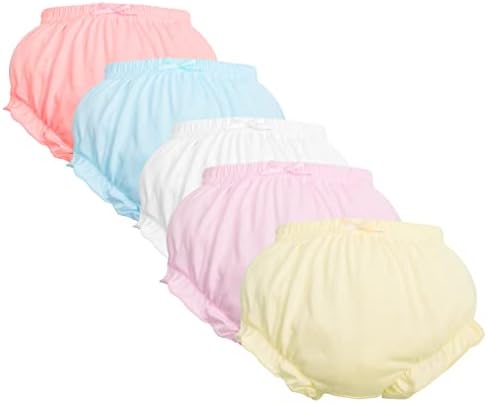 Baby Bottom, Bloomers - Toddler Girls Underwear Shorts - 100% Cotton Stretchy Bloomer Short for Dress Outfits, Soft Elastic Diaper Cover