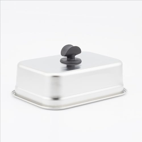 Générique Cupola di Cottura a Vapore Rettangolare in Acciaio Inox Coperchio di Cottura Antiruggine per Bistecche, Barbecue, Teppanyaki, Panini
