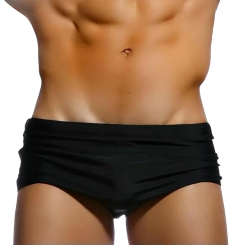 Sexy Summer Men's Swimsuit Briefs Square Graffiti Surf Swim Boxer Briefs Bikini Shorts Beach Pants