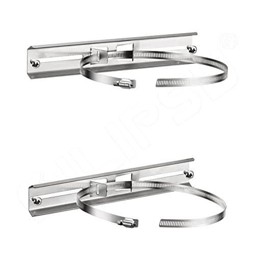 QILIPSU Pole Mounting Kits, 304 Stainless Steel 11.4' x 1.9' Brackets with Adjustable 2&ndash;8 Inch...