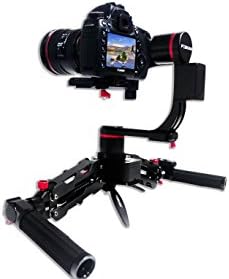 4-axis Gimbal Handheld Stabilizer Fosicam FDT-S Dual Spring handgrip For Mirrorless and DSLR Cameras up to 6.1lbs i.e.Canon 5D Sony FS7 big cage space