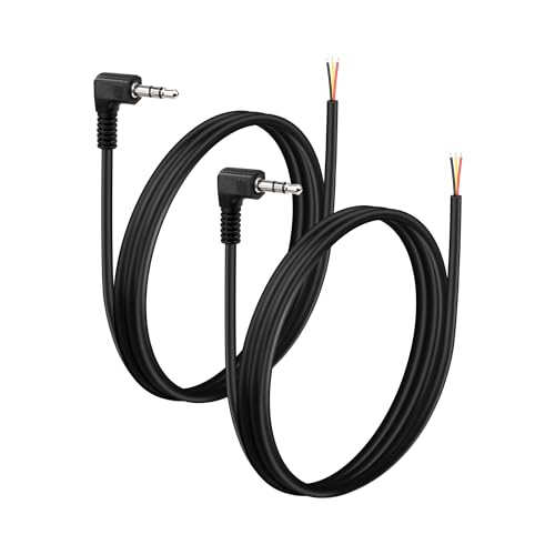 6ft 2.5mm TS Mono Male To Bare Wire Cable - Audio Connector Pigtail