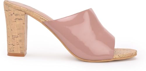 Image of Action Patent Leather Sandals| Pattern| Transparent Block Heel| Ankle Strap Black