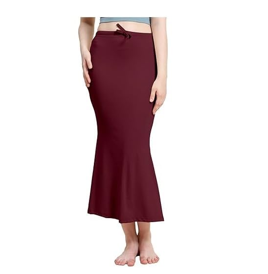 Image of Women's Soft Comfy Pleated Saree Fishcut I Saree Shapewear Flare Petticoat for Women, Lycra Cotton Blended, Petticoat, Skirts for Women, Shape Wear Dress for Saree