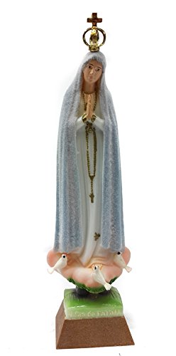 Nazareth Store Statue de Notre-Dame de Fatma N SRA de Fatima - Fait à la main - Changement de couleur - 23,1 cm