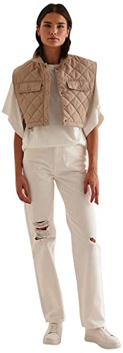Jean Taille Haute NA-KD Jambe Large Idéal pour Vos Sorties Urbaines