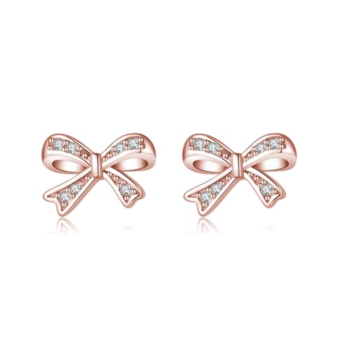 Pendientes de plata 925 maciza y circonitas con diseño de lazo