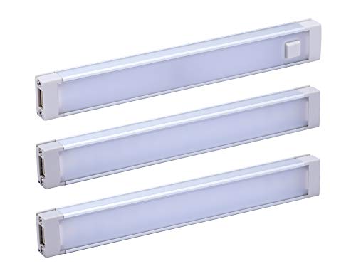 Black and Decker Office LEDUC6-3CK Leduc6-3Ck 3-Bar Led Under Cabinet Lighting Kit, 6” Cool Temperature, 4000K, Black Decker, Color Changing