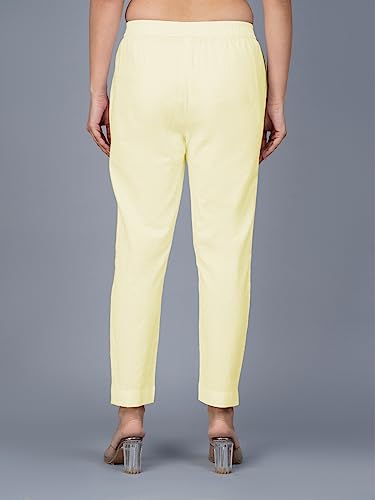 Image of Regular Fit Fully Elastic Waist Ankle Length Premium Cotton Casual Trouser Pant (Combo Pack of 2)
