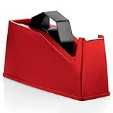 Heat Tape Dispenser, Masking Tape Dispenser, Holder Fits 1' and 3' Core, 6.8 x 2.2 x 3.4 Inch, Desktop Tape Dispenser, Heat Tape for Sublimation(Red)