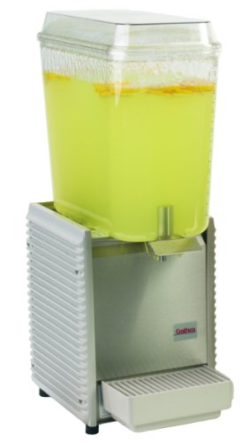Grindmaster-Cecilware D15-4 Crathco Classic Bubbler Pre-Mix Cold Beverage Dispenser, Electric Single Unit with Plastic Side Panels & Drip Tray