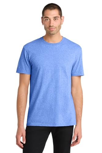 District The Concert Tee - Stylish Casual Short Sleeve T-Shirt for Men & Women, Soft & Lightweight Fabric, Heathered Royal, Medium