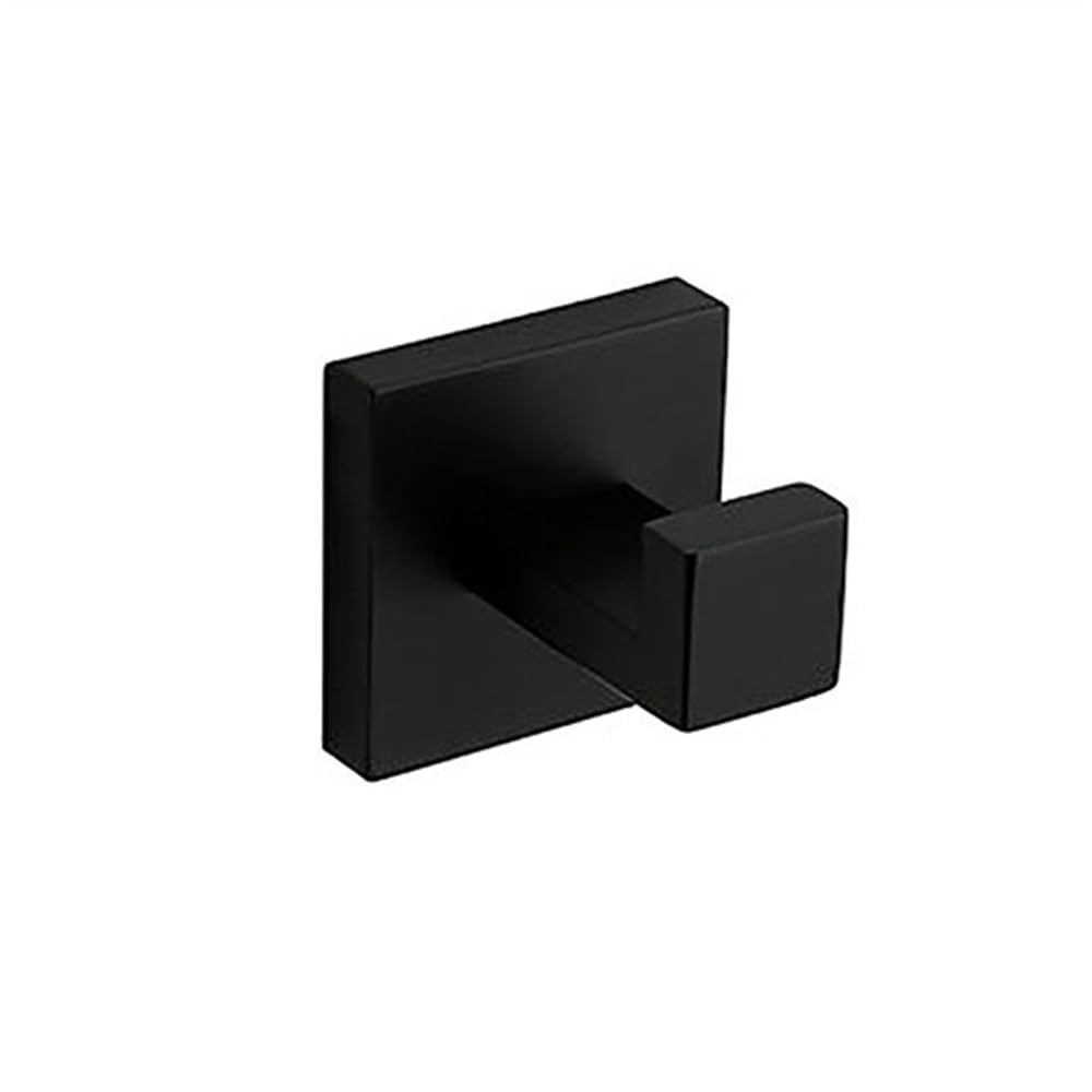 Geschirrtuchhaken, Wandhaken, Kleiderbügel for Aufhängen, hochglanzpoliert/mattschwarz/gebürsteter Edelstahl, Bademantelhaken, Handtuchhaken, Wandmontage, quadratisch, for Handtuch, Bademantel, Mantel