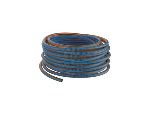 Fiskars Gartenschlauch XL, X-series, Wasserschlauch für manuelles Bewässern, 13 mm (1/2'), Länge: 50 m, Universalanschluss, UV-geschützt, Frostgeschützt, Verwindungssteif, Blau, 1076046