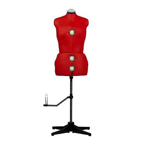 EFFEKTIV - Maniqui Costura Mujer Ajustable | Busto Maniqui de Moda Mujer | con Talla y Altura Ajustables | Ideal para Modistas | Costura y Confección | 13 Ajustes | Talla S - L (36 - 44 Euro)