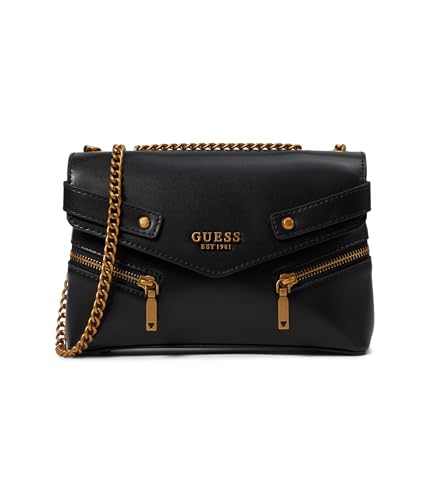 GUESS Femme Trissa Convertible Crossbody Flap Bandoulière, Noir, Taille Unique