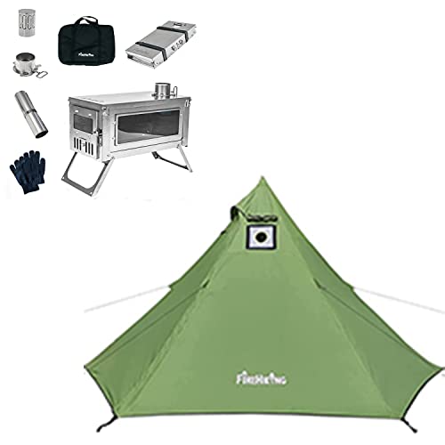 Carpa ligera FireHiking con estufa de titanio miniatura 1