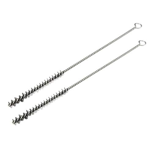 Brosse nettoyage tube en fil acier rigide 12mm à longue tige de 315mm