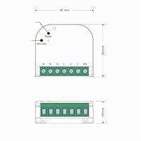 Unterputzmodule Dimmer, 1 Kanal für 230V max. 200W LED mit Taster/Schalter-Anschluss Phasenabschnitt dimmbare Lampen, Trafos & Leuchten (Mini Dimmer) – Ansicht 3