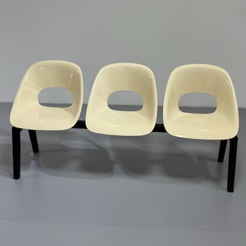 Stylish Yellow Plastic Waiting Room Bench - Durable Reception Seating for Malls, Coffee Shops & Clothing Stores - Comfortable Decorative Chairs for Waiting Areas