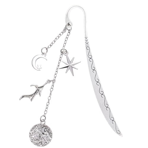 Berirexrion Fantasy Acotar Bookmark Gifts - Charm Metal Book Marks Reading Women Book Lover Merch Unique Aesthetic Page Markers Readers Novel Fans Bookish Birthday Students Teachers School Accessories
