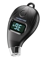 SEAMOUNT Talking Tire Pressure Gauge - Digital Air Gauge with Voice Broadcast | Audible PSI Readings & LED Light | 150 PSI for Car, Truck, SUV, Motorcycle | Portable Backlit LCD Keychain (Black)