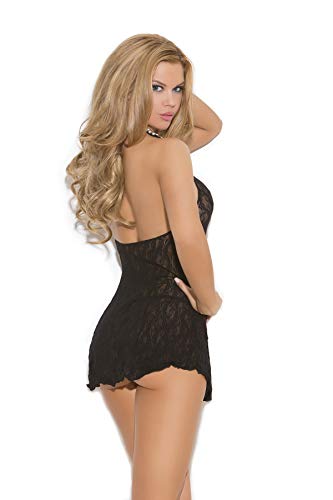 Elegant Moments Lace Halter Mini Dress
