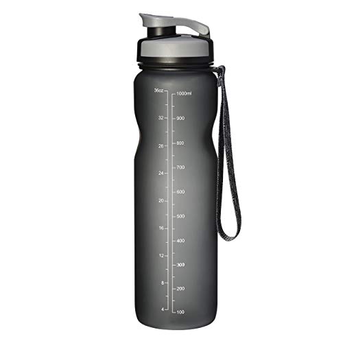 Tianba Trinkflasche Wasserflasche Sportflasche aus Tritan Kunststoff mit BPA Frei 1l für Yoga Gym Sport Travel Outdoor Wandern Camping