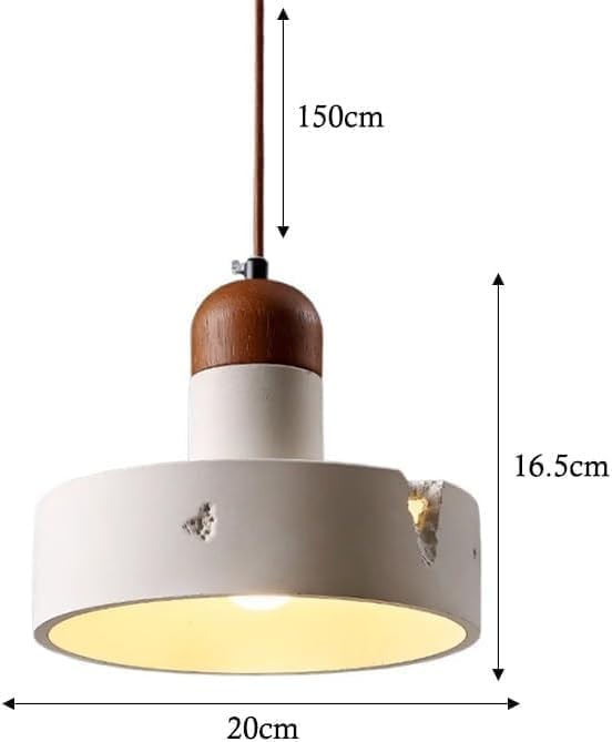 Retro Sturdy Concrete Bedside Light Nordic Creativity Cement Kitchen Island Ceiling Hanging Lamp Mid Century Dining Room Chandelier for Bedroom Bar Counter Dining Table