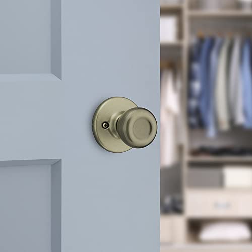 Image of Kwikset 94880-572 Tylo Door Knob, Dummy, Antique Brass (Pack of 2)