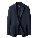 MYMRIN Mens Blazer Ice Silk Men Suit Sport Coat Lightweight Business Casual Blazers 2 Buttons Travel Spring Summer Jackets for Men(Navy,2XL)
