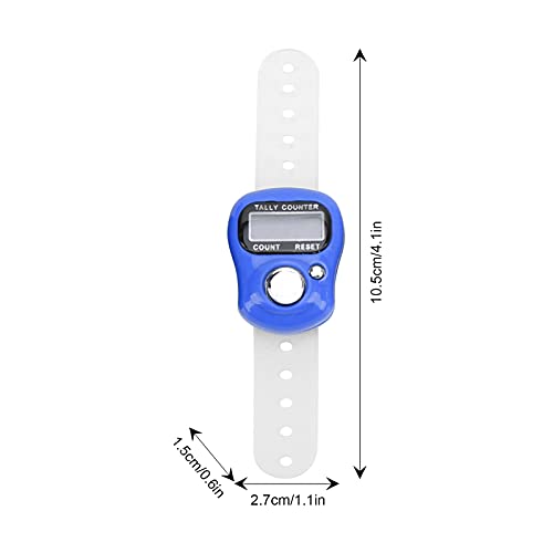 Finger Tally, Contador Elétrico de Dedos LCD para Contagem de Docas (Azul escuro)