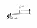 Pfister Port Haven Pot Filler Faucet, Wall Mounted Kitchen Faucet, Polished Chrome GT533TDC