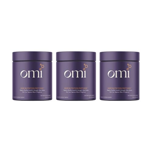 OMI WELLBEAUTY Hair Growth Peptides Gummies, Doctor Recommended, Patented Follicle Fortifying Biotechnology, Clinically Shown to Reduce Hair Loss, 3-Month Supply