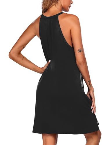 Ekouaer Womens Nightgown Sleeveless Sleepwear V Neck Racerback Sleep Dress4
