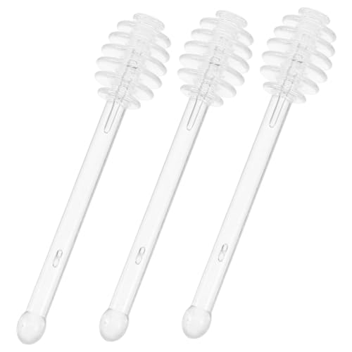 DONFAMDS 3 Piezas Varillas de Miel de Vidrio Palitos Mielero para Hogar y Restaurantes Utensilios Seguros para Servir Mermelada y Jarabe Agitadores para Miel y Jarabes Reutilizable