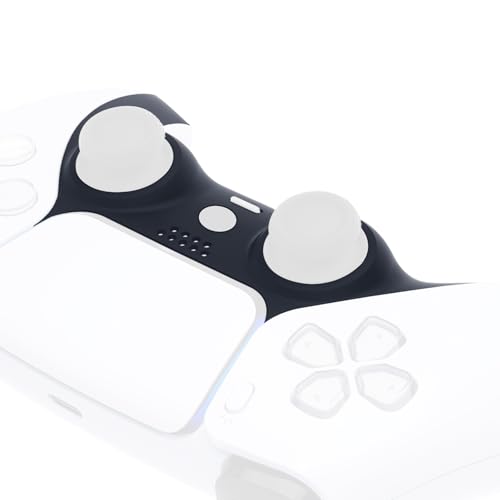 eXtremeRate Replacement Decorative Trim Shell Compatible with p s 5 Controller DIY Clip Shell, Custom Plates Cover with Accent Rings - Solid Black