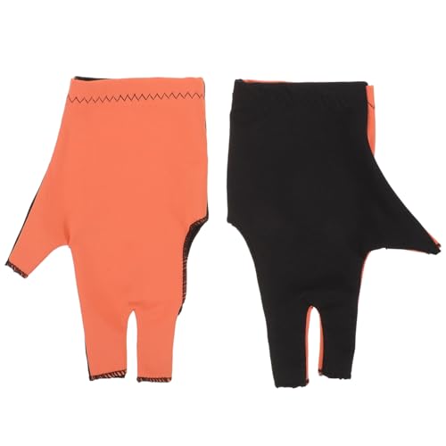 KESYOO Billiards Gloves Left Hand Orange Snooker Cue Accessory Pool Table Gloves