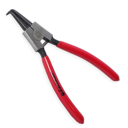 Image of Eastman 7 Inch Circlip Plier Internal Straight Rings on Shafts Alloy Steel Hardened with Ergonomic Grip Electronics Outside Plier Multipurpose Works (E-2034B)