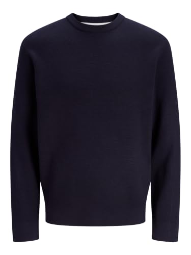JACK & JONES Einfarbig Strickpullover Blau L – Ansicht 1