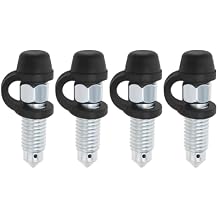 4 Sets Motorcycle Brake Caliper Bleed Screw Bleeding Bleed Nipple Screw M7x1mm with Dust Cap Compatible with Suzuki Compatible with Honda