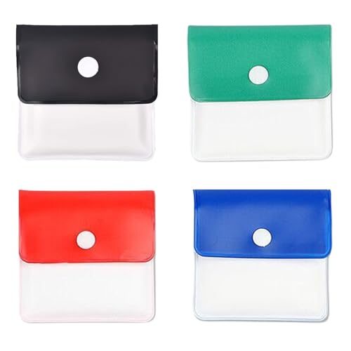 4 PCS Pocket Portable Ashtray Pouch, Pocket Ashtrays Reusable PVC Fireproof Car Ashtray Small Outdoor for Daily or Travel Use