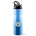 Manchester City FC Metall Trinkflasche mit Strohhalm 750ml Auslaufsicher Sport Trinkflasche Gym Water Bottle - Fußball Geschenke man sich günstig Kaufen-Manchester City FC Metall Trinkflasche mit Strohhalm 750ml Auslaufsicher Sport Trinkflasche Gym Water Bottle - Fußball Geschenke