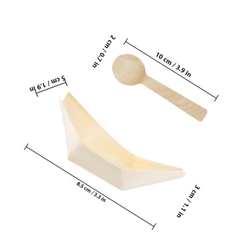 Platos desechables madera sintética en forma barco sushi 100 pzas miniatura 2