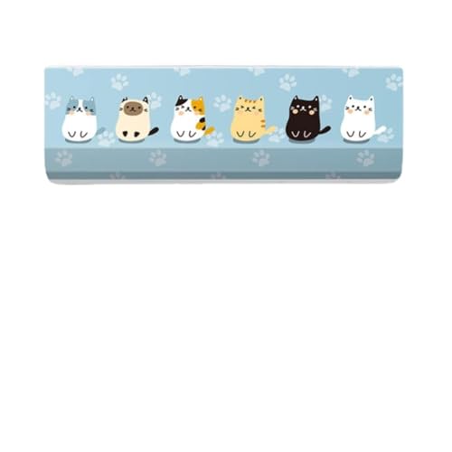 Kwueiit室内機用エアコンカバー、防塵、格納式、洗える、取り付け簡単 (動物)